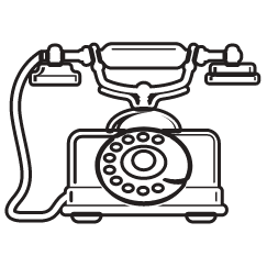 Symbol eines Hochzeitstelefons