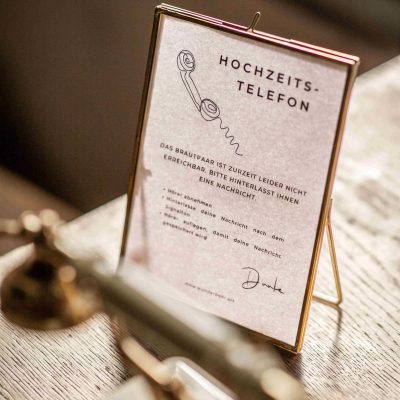 Bilderrahmen als Zubehör zum Hochzeitstelefon oder Audiogästebuch
